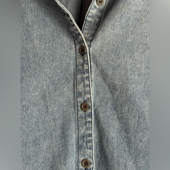 Umgee Blue Denim Button-Down Shirt - Picture 2 of 6